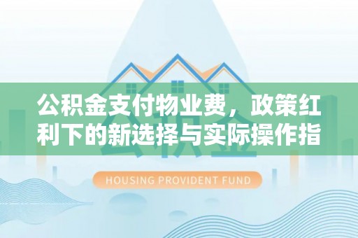 苓雅公积金支付物业费，政策红利下的新选择与实际操作指南
