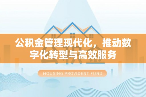 苓雅公积金管理现代化，推动数字化转型与高效服务