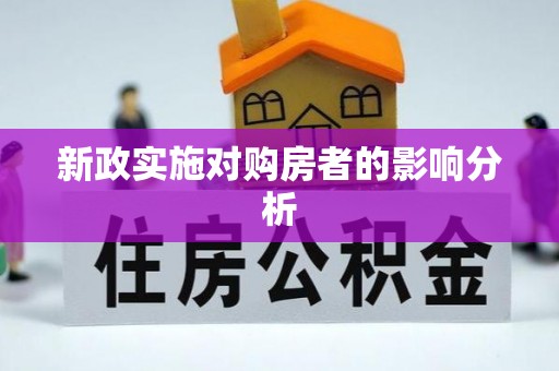 苓雅新政实施对购房者的影响分析