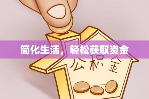 苓雅简化生活，轻松获取资金